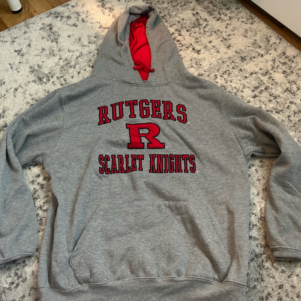 Rutgers Grey and Red Hoodie